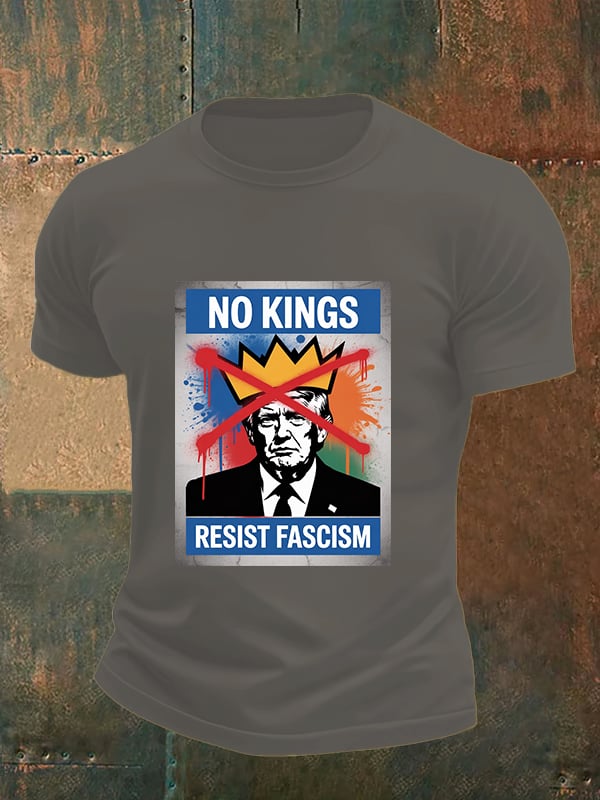 Men's NO KINGS RESIST FASCISM T-shirt