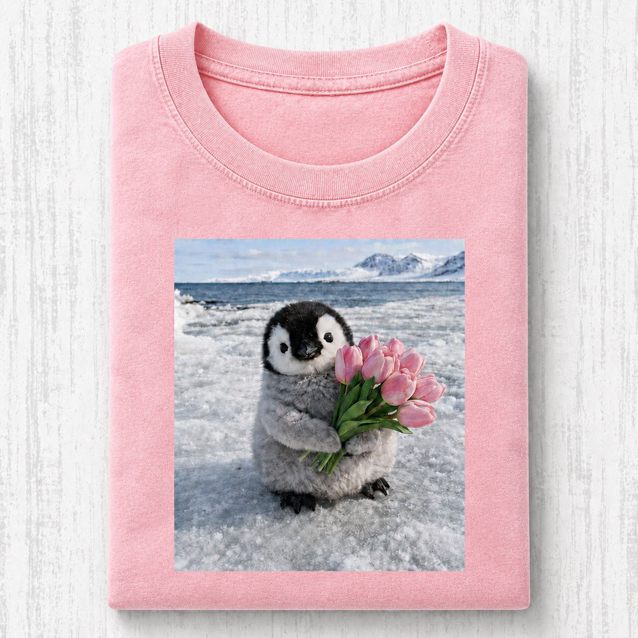 Tulip Bouquet Penguin Vintage Comfort Tee
