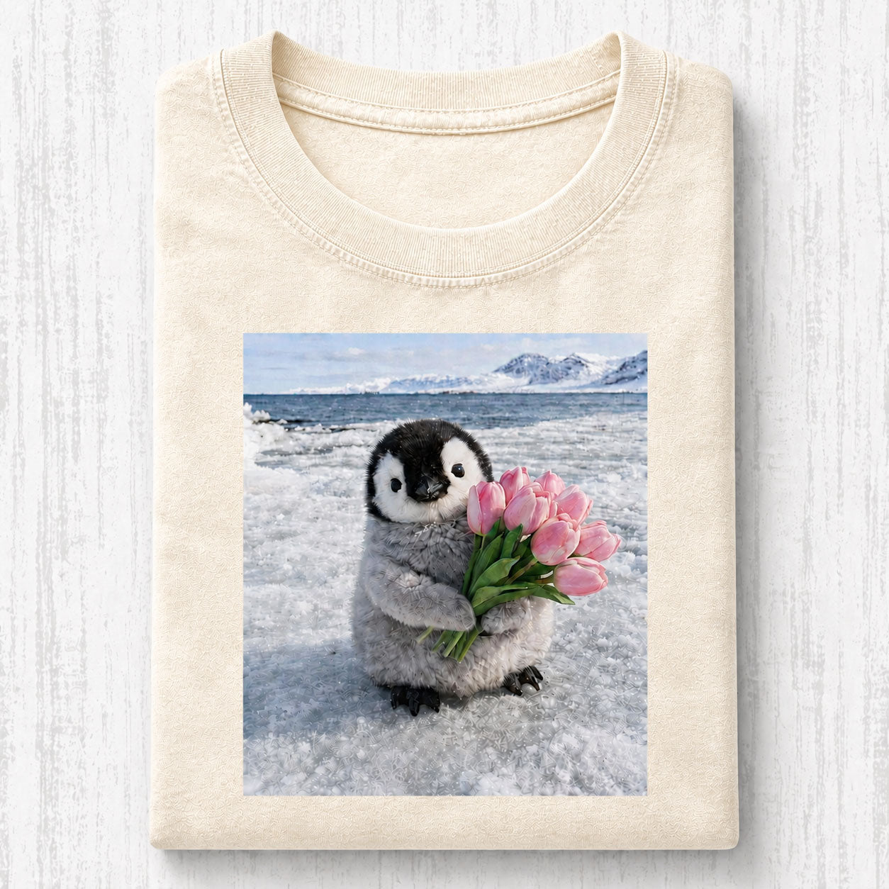 Tulip Bouquet Penguin Vintage Comfort Tee