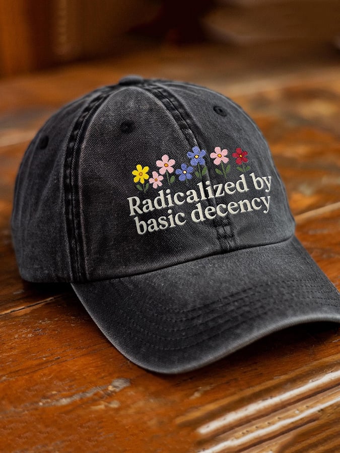 🔥Buy 3 Get 15% Off🔥Unisex washed Radicalized by Basic Decency printed hat