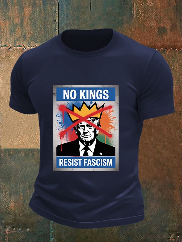 Men's NO KINGS RESIST FASCISM T-shirt