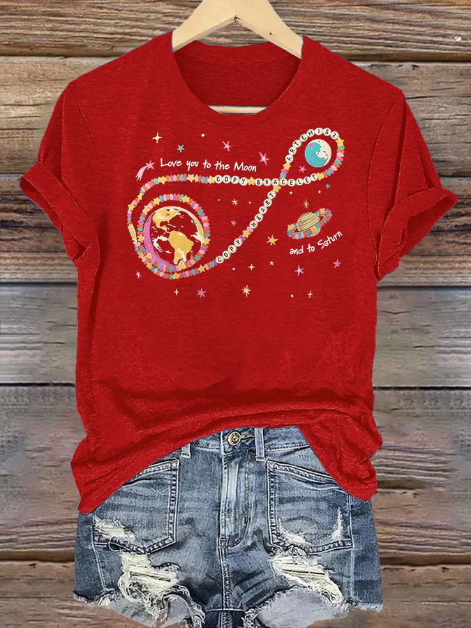 Women's Fun Planet Print T-Shirt