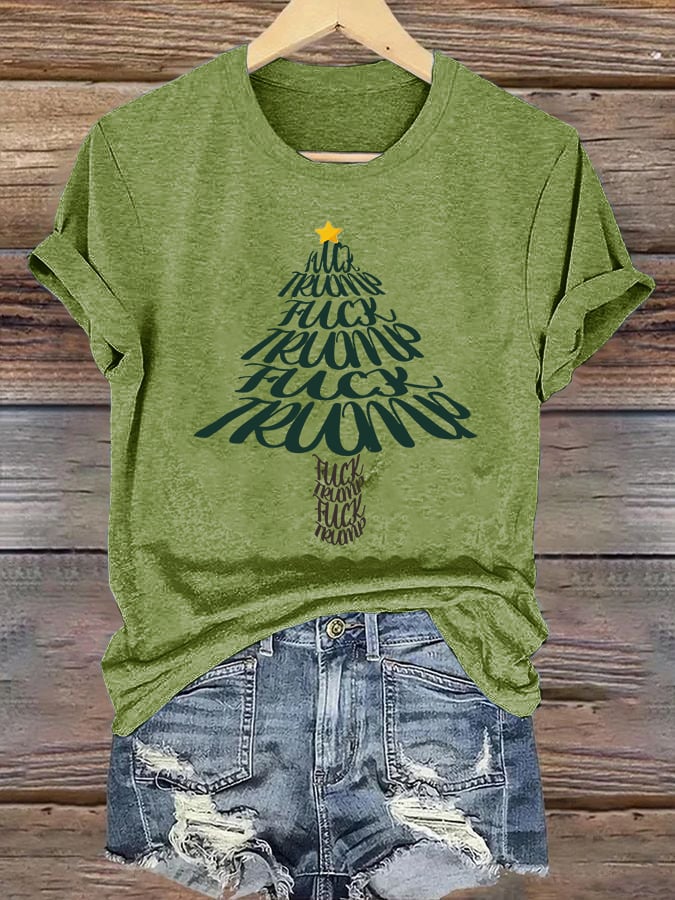 🔥Buy 3 Get 15% Off🔥Women's Funny Christmas Tree With fdt T-Shirt