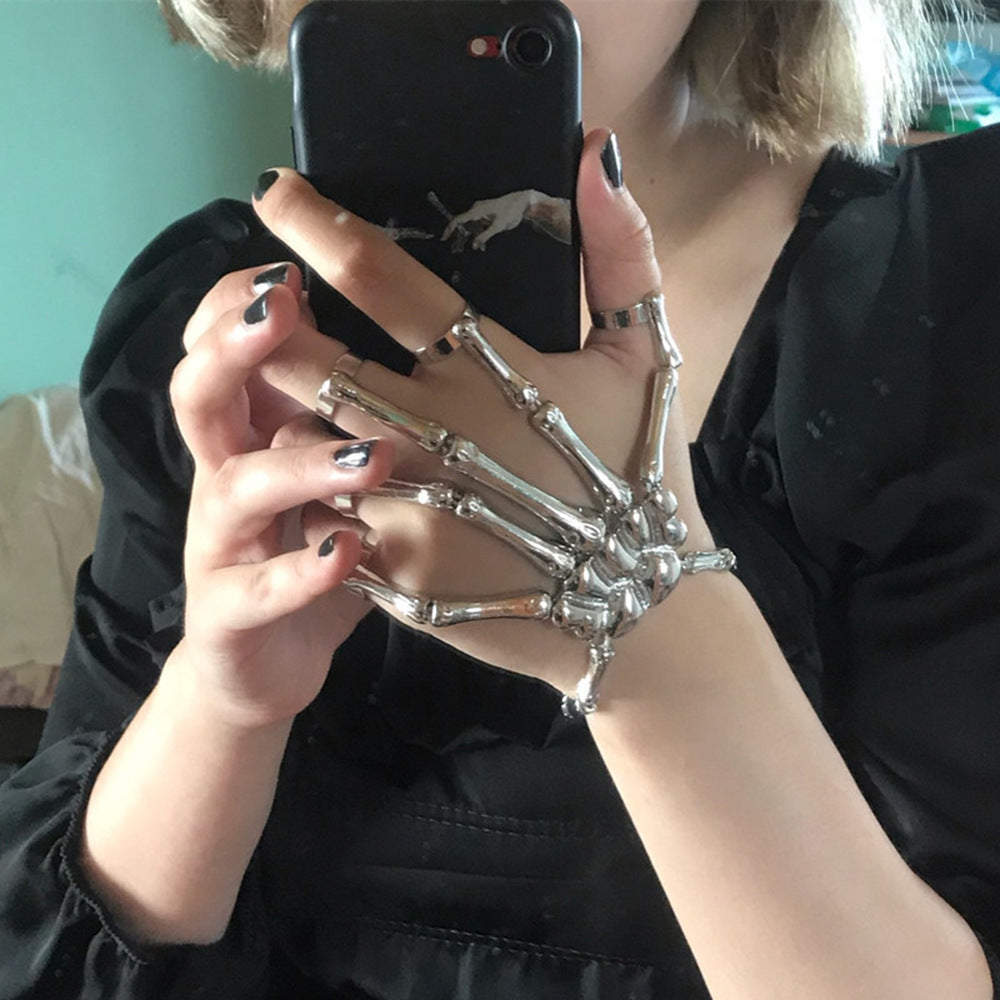 bunnykachu punk skull bracelet