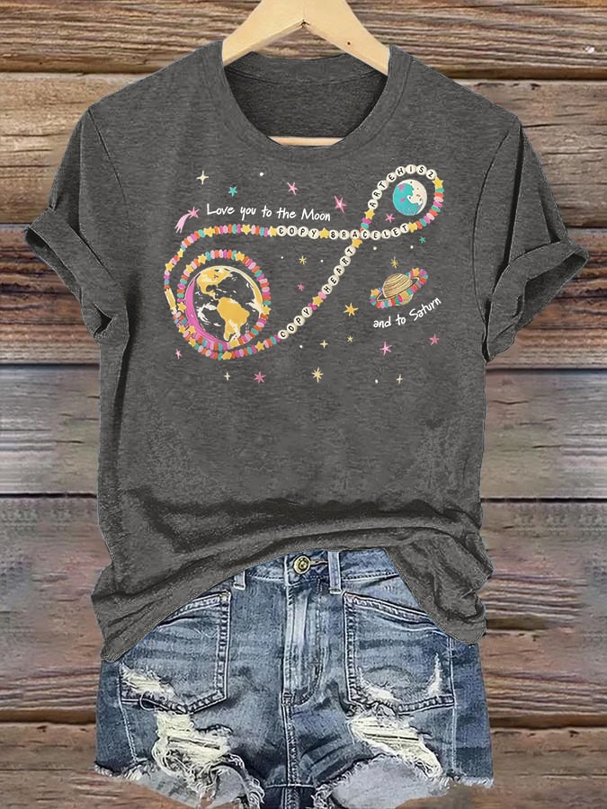 Women's Fun Planet Print T-Shirt