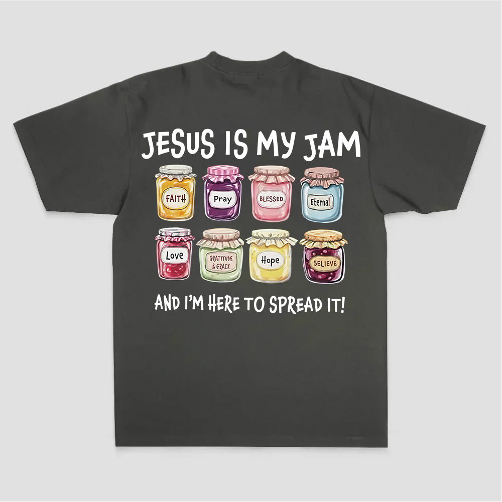 Jesus Is My Jam And I'm Here To Spread It Printed Women's T-shirt