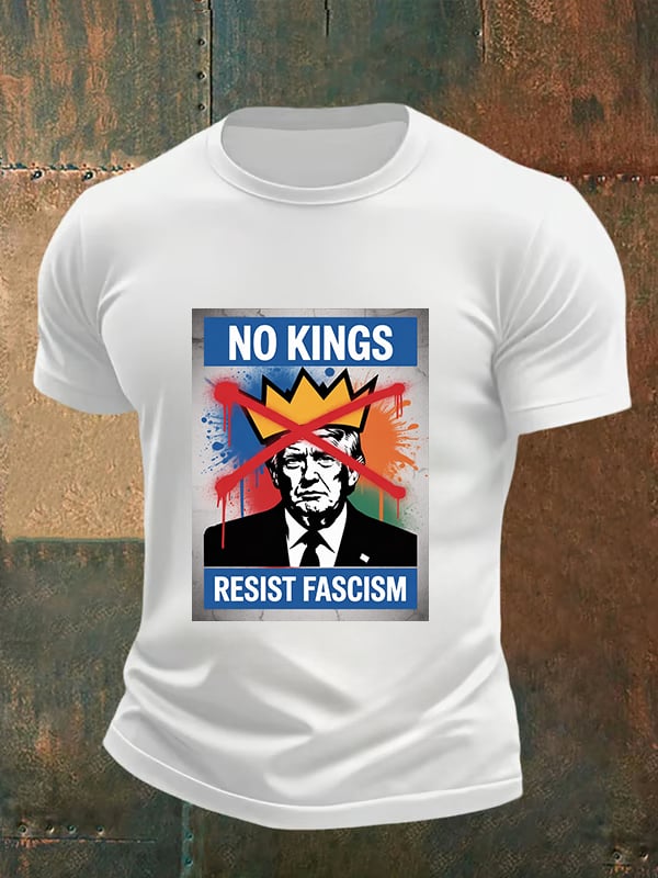 Men's NO KINGS RESIST FASCISM T-shirt