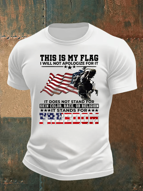 Men's THIS IS MY FLAG Print T-Shirt
