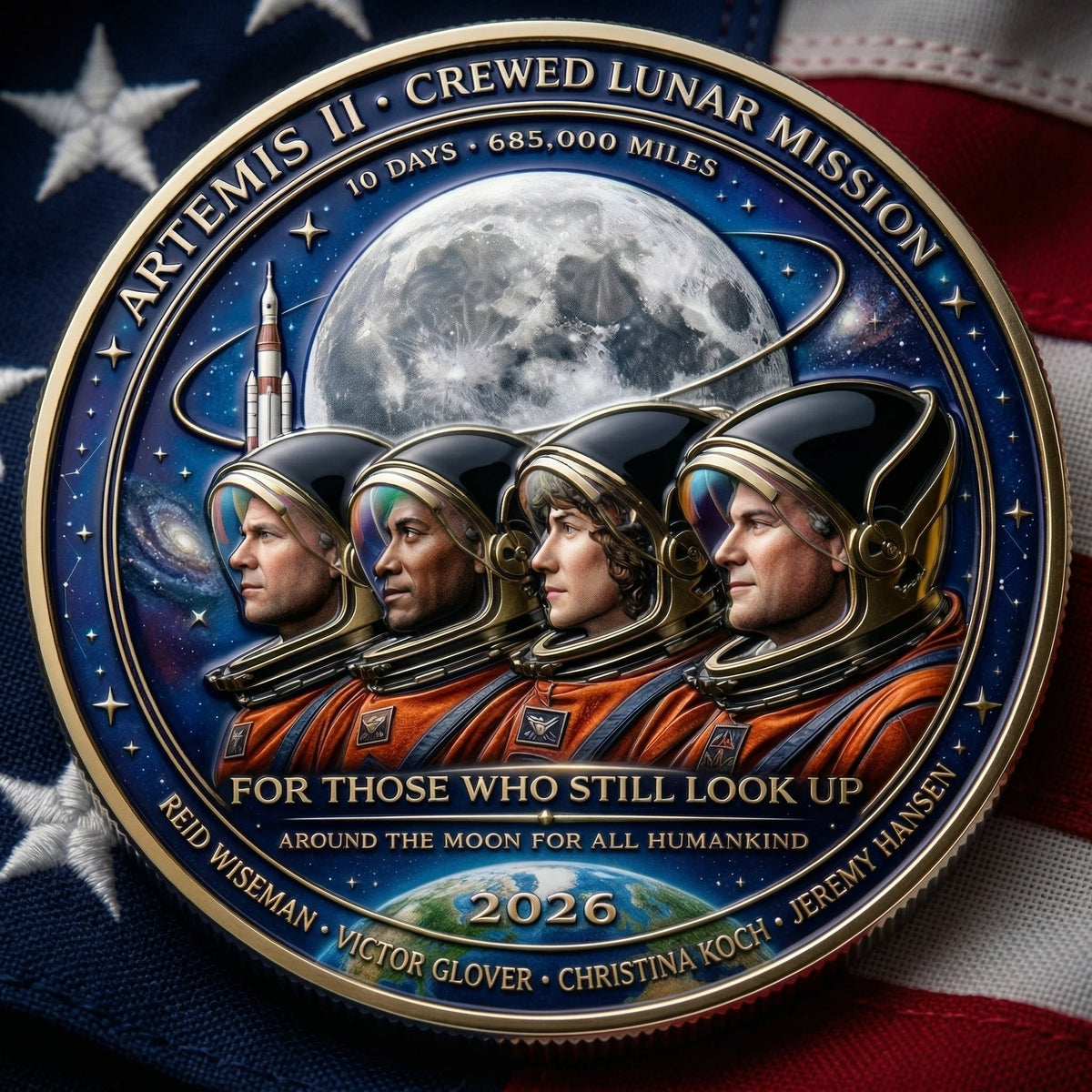 ๐ฉ๐ปโ๐A TRIBUTE TO THE EXPLORERS - ๐Artemis II Lunar Legacy Commemorative Coin๐