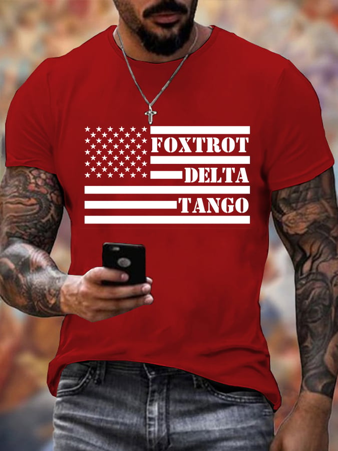 Men's Print Short Sleeve Casual T-Shirt