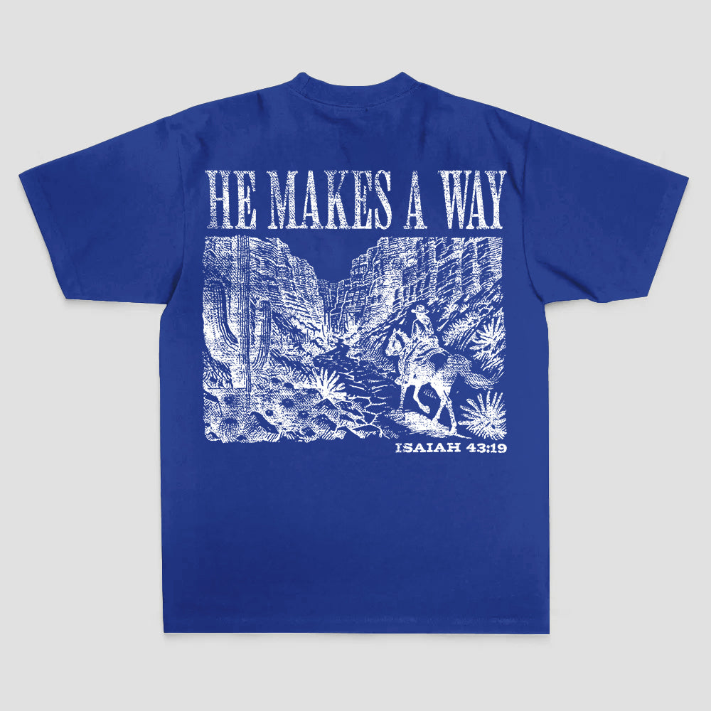 He Makes A Way Isaiah 43:19 Western Landscape Print Printed Women's T-shirt
