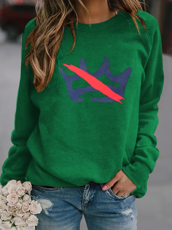 Women's America has no kings Printed Casual Sweatshirt