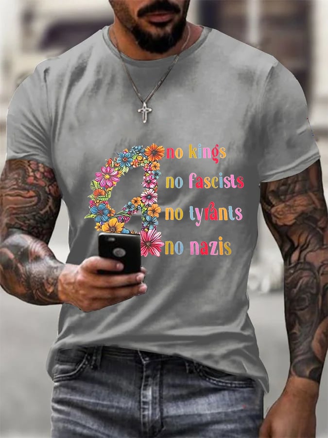 🔥Buy 3 Get 15% Off🔥Men's stylish casual FDT Reject King Tiger printed T-shirt
