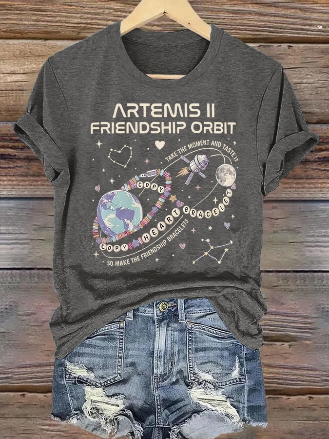 Women's Fun Planet Print T-Shirt