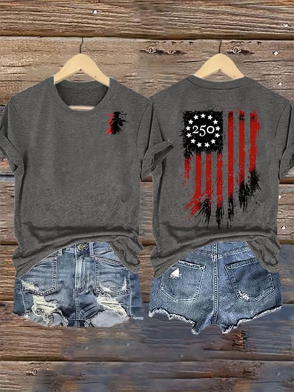 Women's 250 YEARS Round-neck Printed T-Shirt