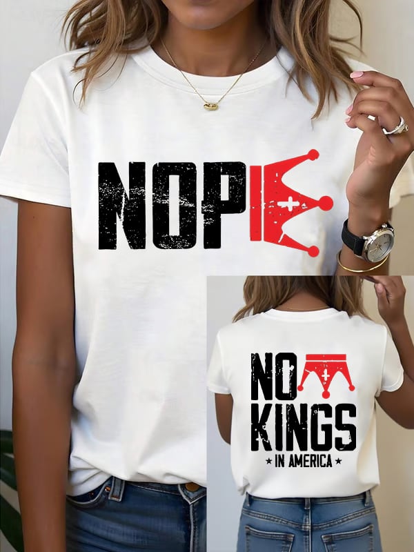 🔥Buy 3 Get 15% Off Women's No Kings In America T-Shirt