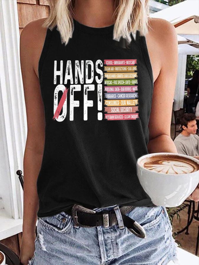 🔥Buy 3 Get 15% Off🔥Women's Retro Hands Off Protest Print Tank Top