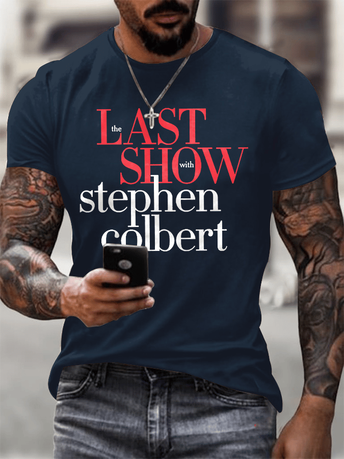 Men's Retro Last Show Print T-Shirt