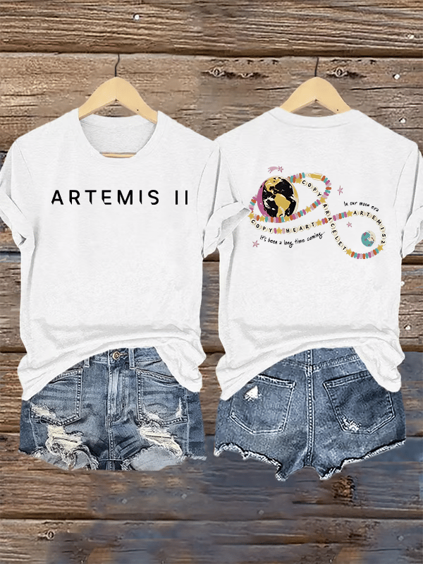 Women's Fun Planet Print T-Shirt