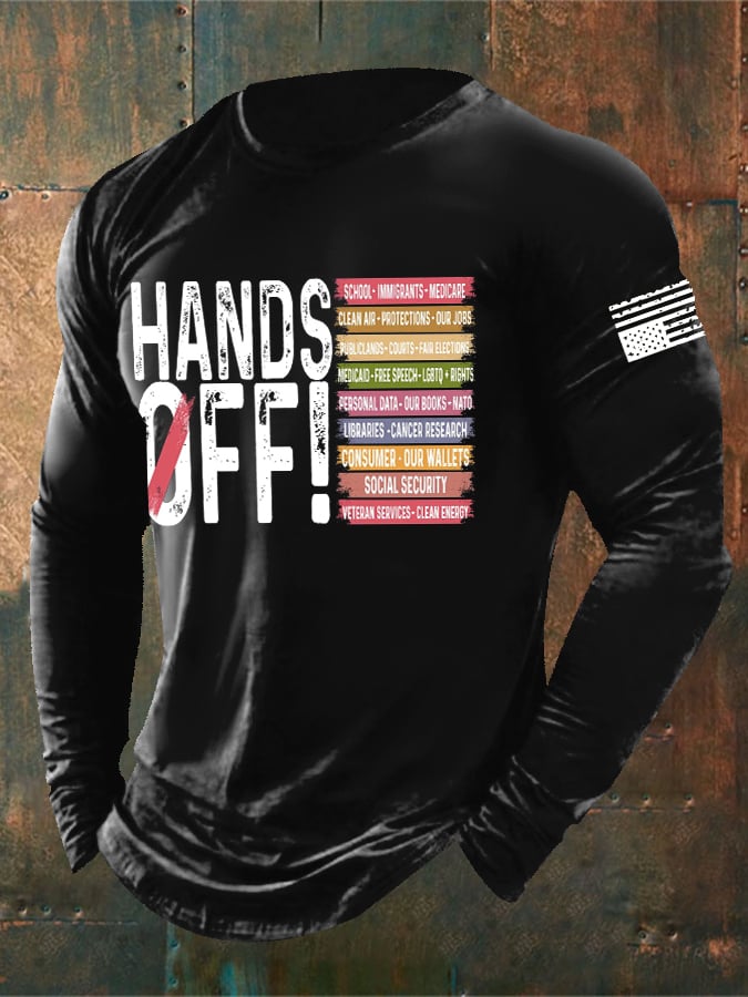 🔥Buy 3 Get 15% Off🔥Men'S Retro Hands Off Protest Print T-Shirt