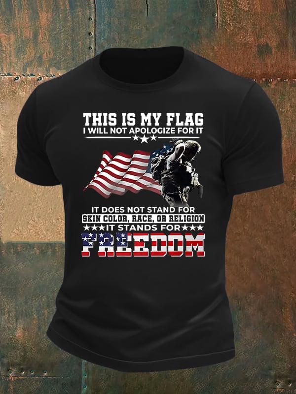 Men's THIS IS MY FLAG Print T-Shirt