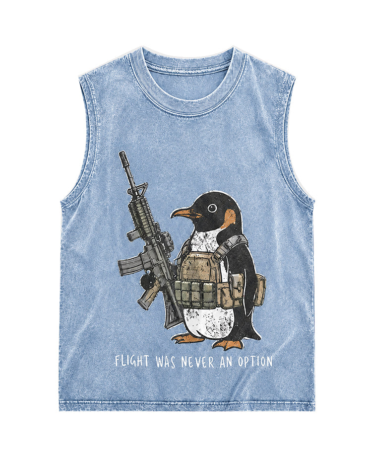 Flight Was Never An Option Vintage Comfort Colors Sleeveless Tee