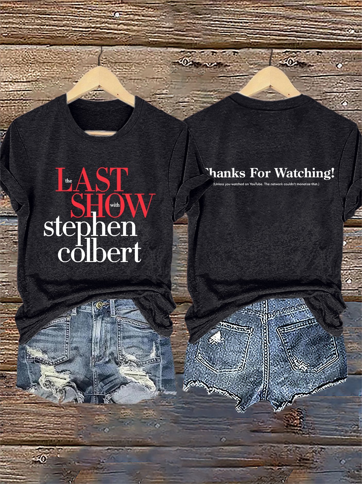 Retro Last Show Tree Print T-Shirt