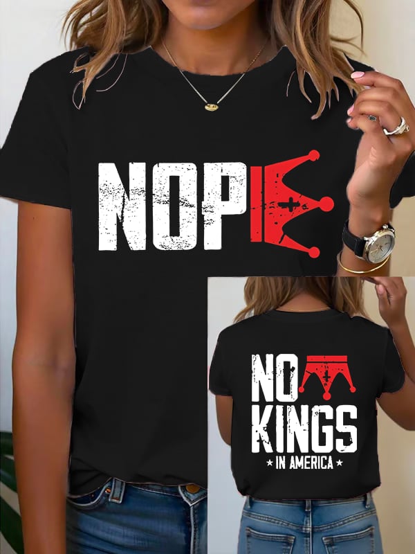 🔥Buy 3 Get 15% Off Women's No Kings In America T-Shirt