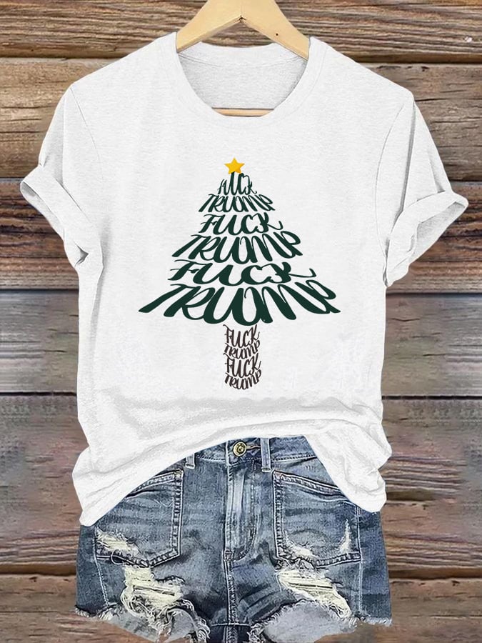 🔥Buy 3 Get 15% Off🔥Women's Funny Christmas Tree With fdt T-Shirt