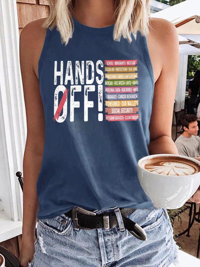 🔥Buy 3 Get 15% Off🔥Women's Retro Hands Off Protest Print Tank Top