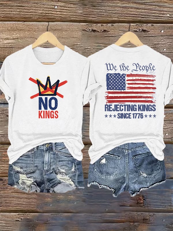 Women's No Kings, Rejecting Kings Since 1776, We The People T-Shirt