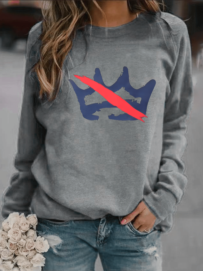 Women's America has no kings Printed Casual Sweatshirt