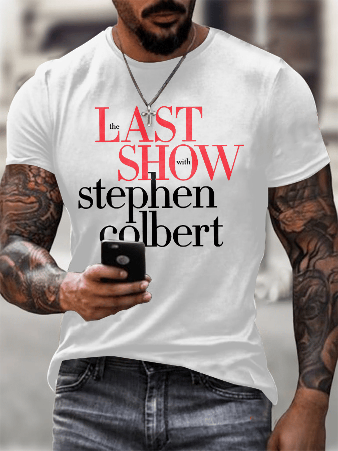 Men's Retro Last Show Print T-Shirt