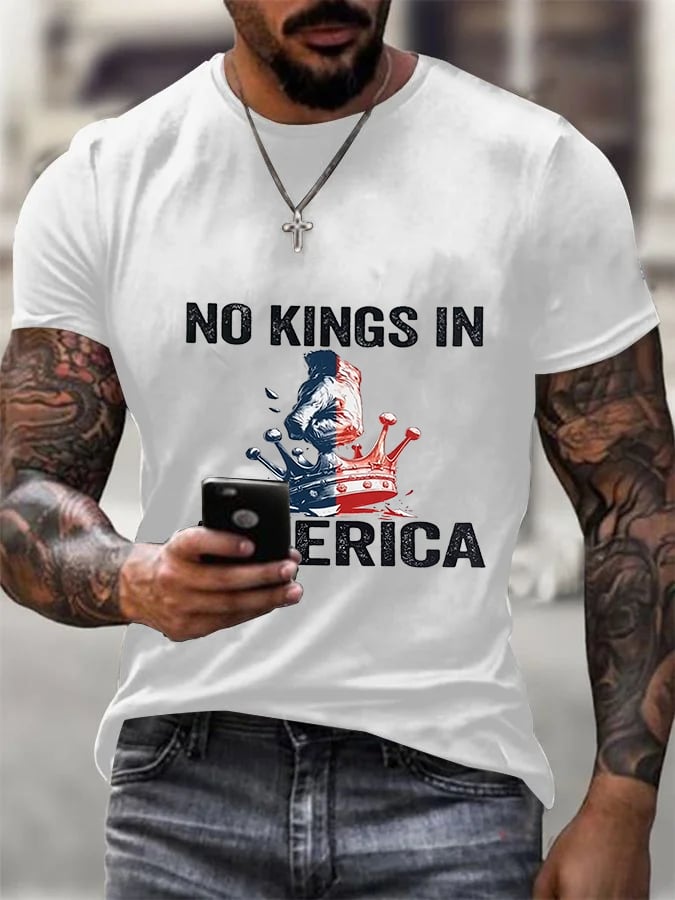 Men's No Kings In America Print T-shirt