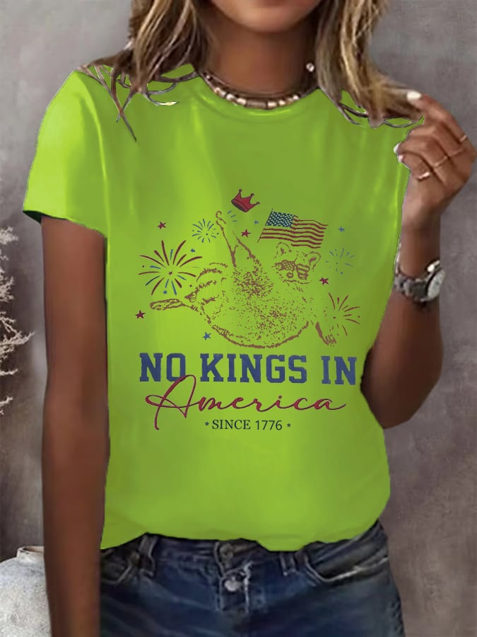 🔥Buy 3 Get 15% Off🔥Women's No King In America Printed T-Shirt