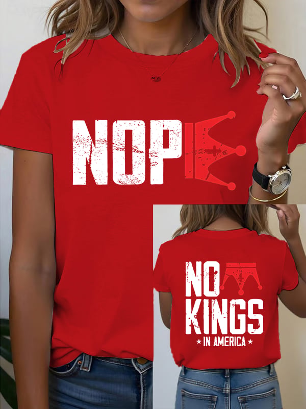 🔥Buy 3 Get 15% Off Women's No Kings In America T-Shirt