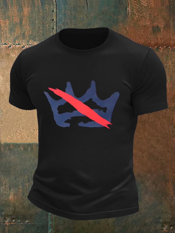 🔥Buy 3 Get 15% Off Men's America has no kings print T-Shirt