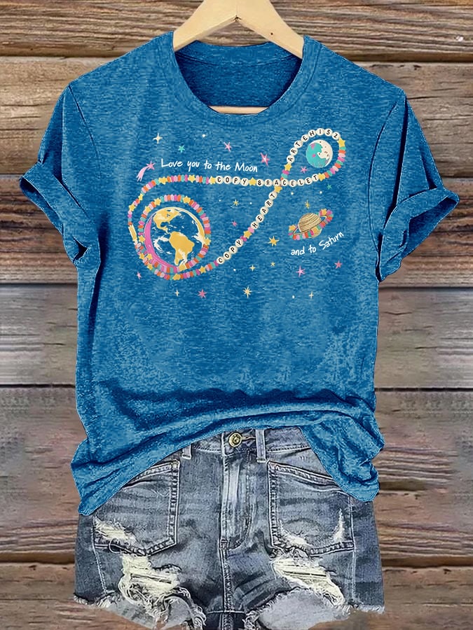 Women's Fun Planet Print T-Shirt