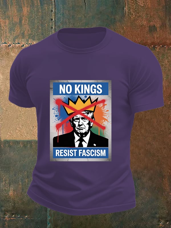 Men's NO KINGS RESIST FASCISM T-shirt
