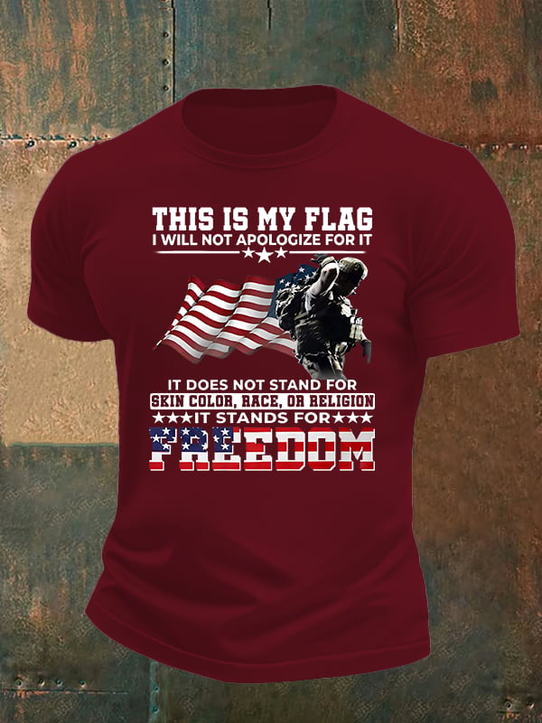 Men's THIS IS MY FLAG Print T-Shirt