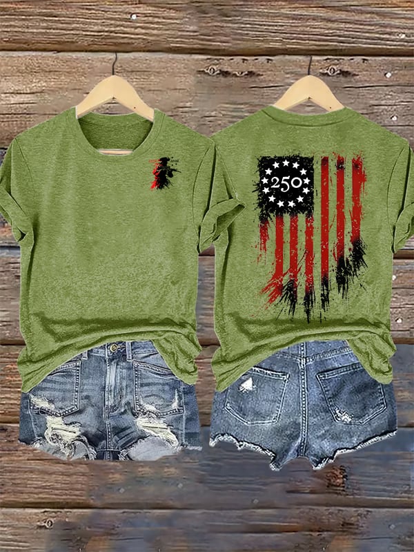 Women's 250 YEARS Round-neck Printed T-Shirt