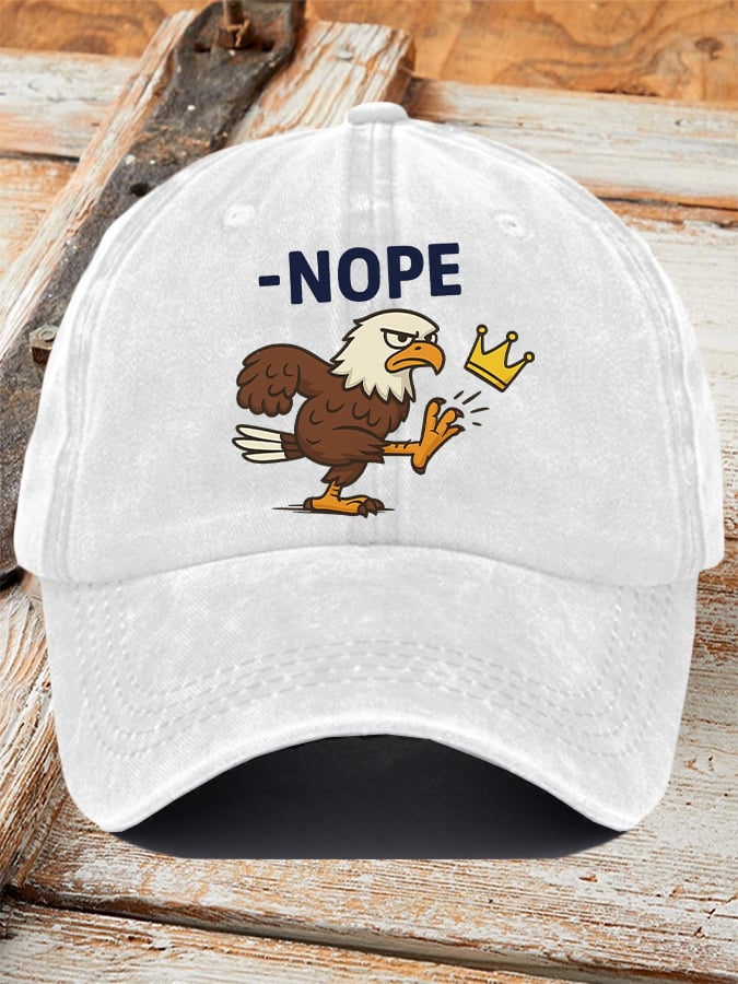 🔥Buy 3 Get 15% Off🔥Unisex Retro No Kings In America Eagle Crown Nope Print Baseball Cap