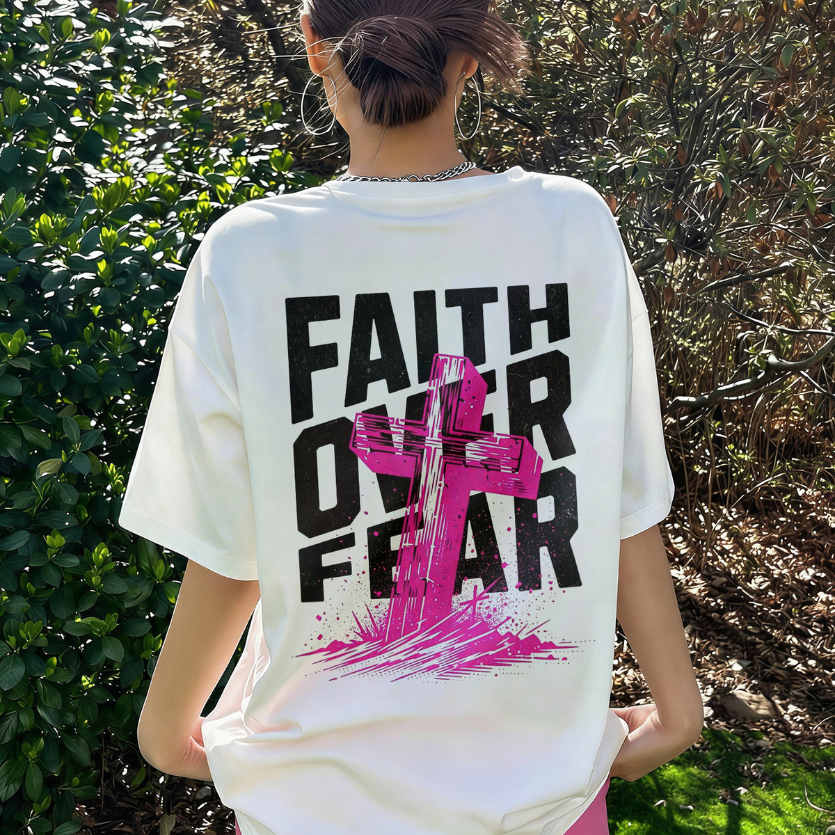 Faith Over Fear Printed Women's T-shirt