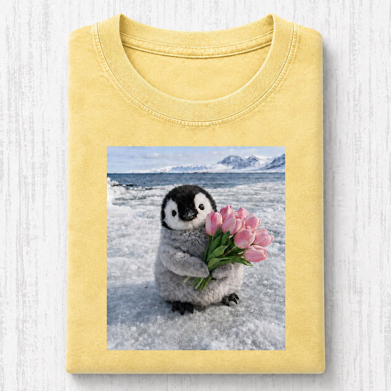 Tulip Bouquet Penguin Vintage Comfort Tee