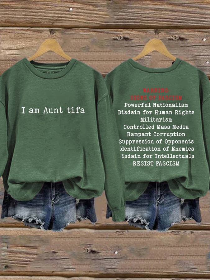 🔥Buy 3 Get 15% Off🔥Retro I Am Aunt Tifa Print Sweatshirt