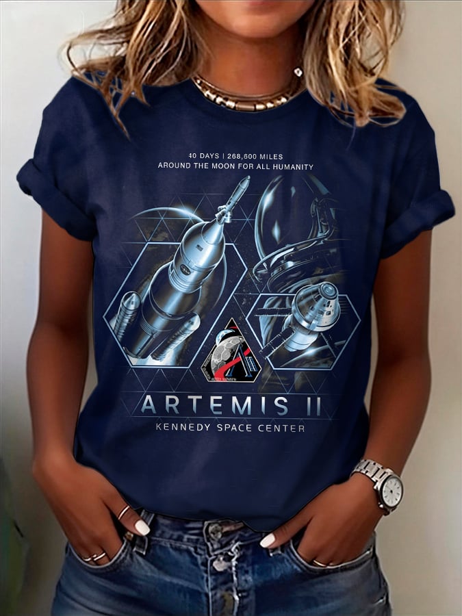 Women's Artemis II Print Casual T-Shirt