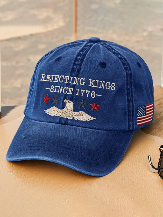 🔥Buy 3 Get 15% Off🔥Unisex 'Rejecting Kings Since 1776 ' Printed Hat