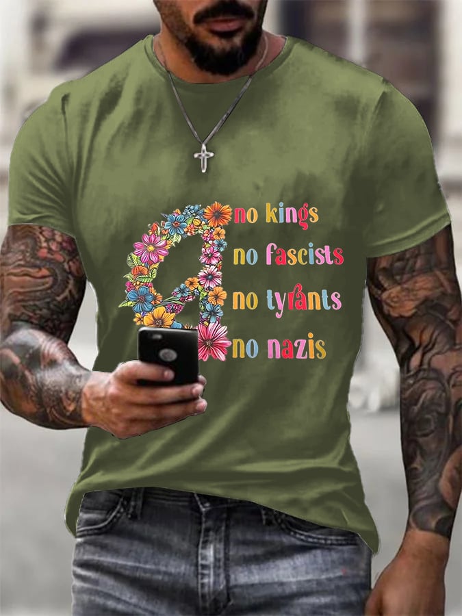 🔥Buy 3 Get 15% Off🔥Men's stylish casual FDT Reject King Tiger printed T-shirt