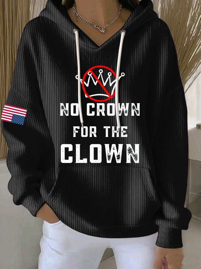 🔥Buy 3 Get 15% Off🔥Women's No Crown For The Clown Print Casual Sweatshirt