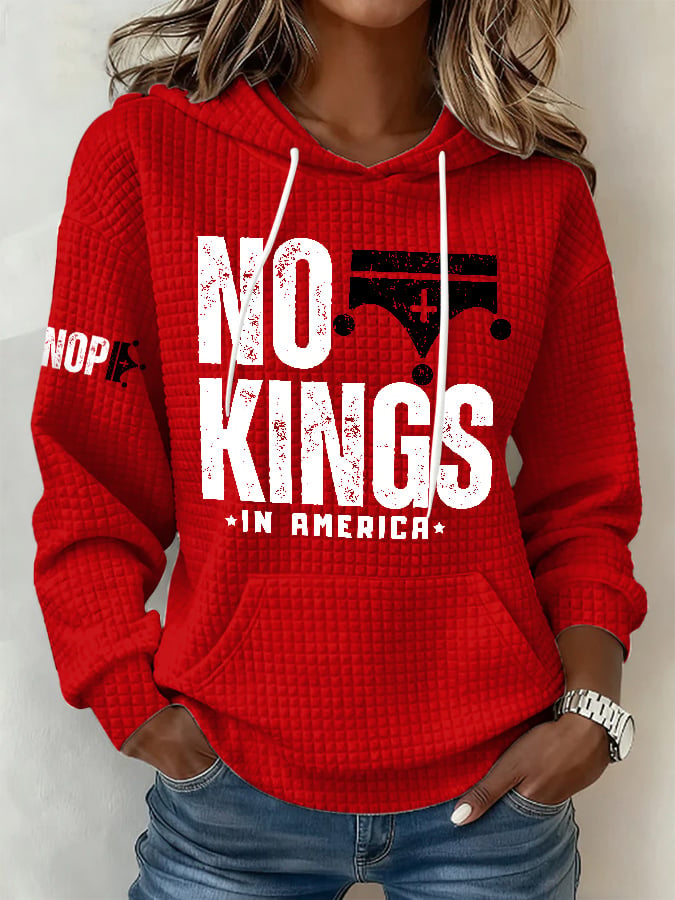 🔥Buy 3 Get 15% Off Retro No Kings In America Print Hoodie